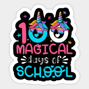 100th Day of Kindergarten For Girls 100 Magical Days Sticker